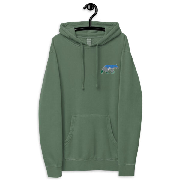 unisex pigment dyed hoodie pigment alpine green front 63b8c147e4d50.jpg